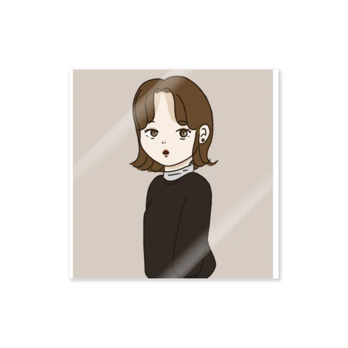 ラフ着の女の子 Sticker