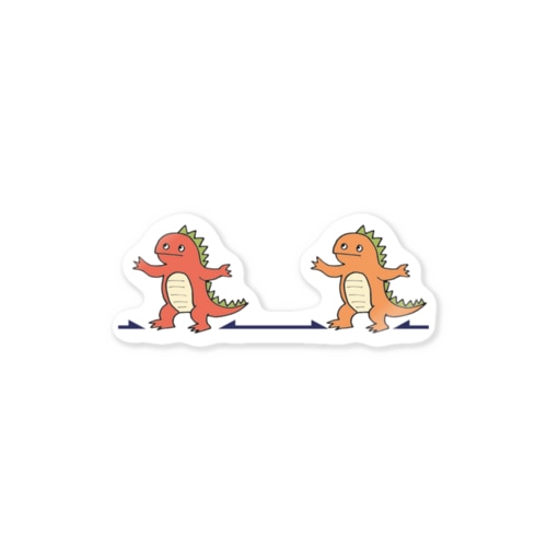 距離とるザウルス Sticker