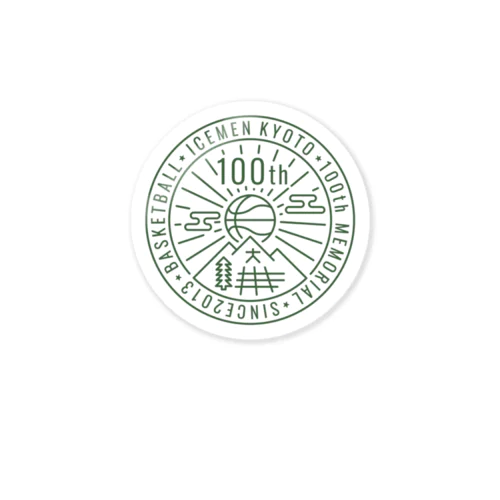 icemen kyoto 100th / white base Sticker