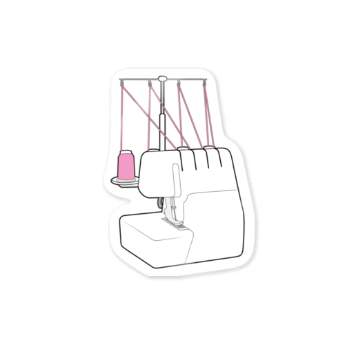洋裁好きさん、憧れの4本ロックミシン ステッカー