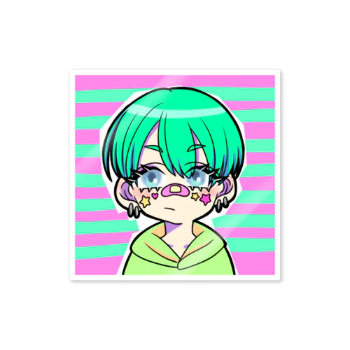蒼井くんの証明写真 Sticker