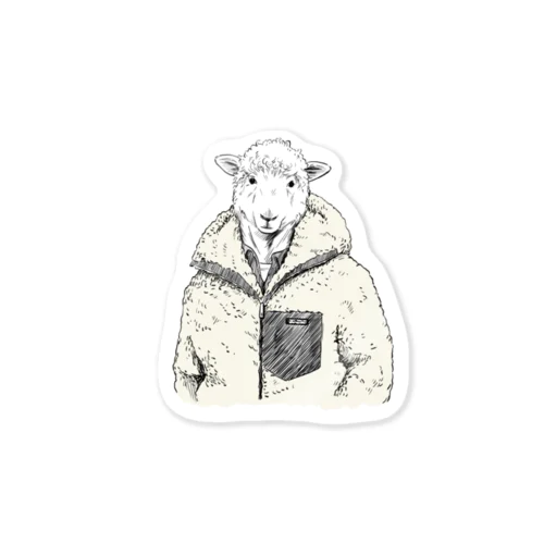 Boa blouson sheep Sticker