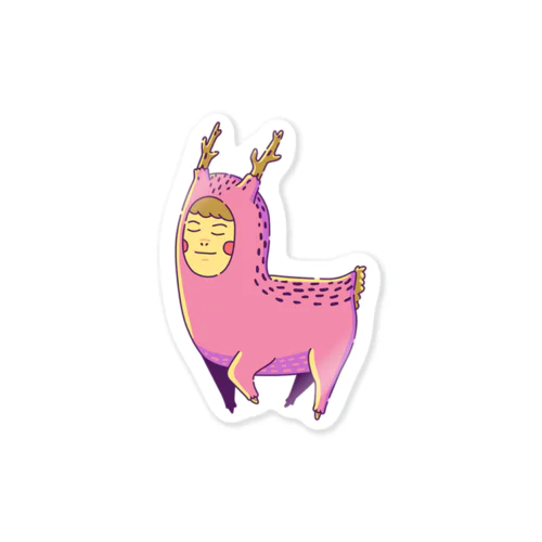 顔出しDeer Sticker