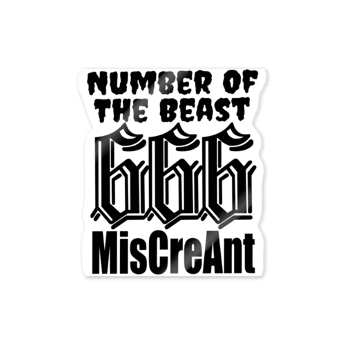 Number Of The Beast 666 Sticker