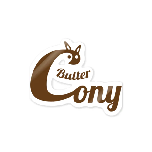 Butter Conyロゴ ステッカー