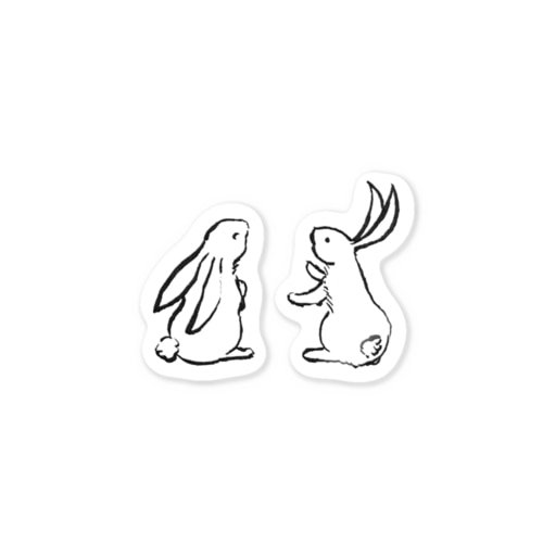 見上げる子うさぎ Sticker
