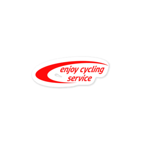 enjoy cycling service 赤ロゴ Sticker