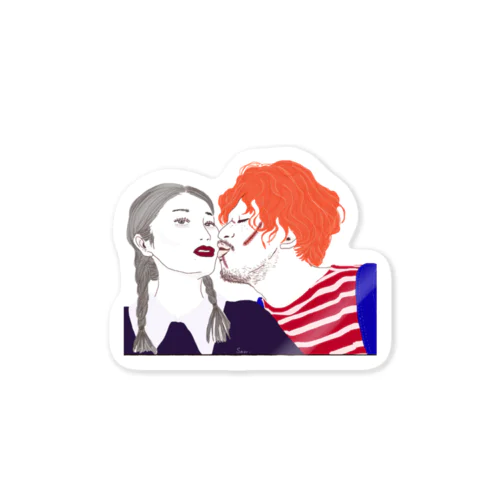 Halloween couple Sticker