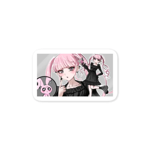 うさしん　擬人化うさぎメス Sticker