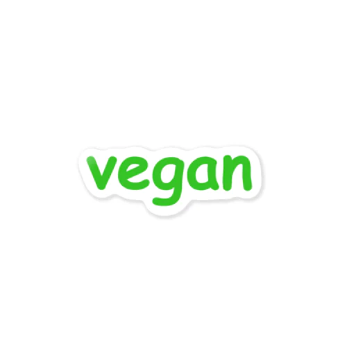 vegan（緑ロゴ） ステッカー