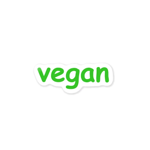 vegan(green logo)ステッカー ステッカー