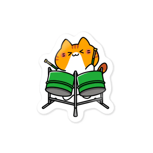 ダブルギターパンねこ Sticker