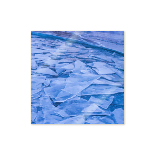 Background material Lake surface freezing Sticker