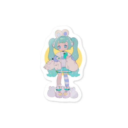 moon rabbit  Sticker