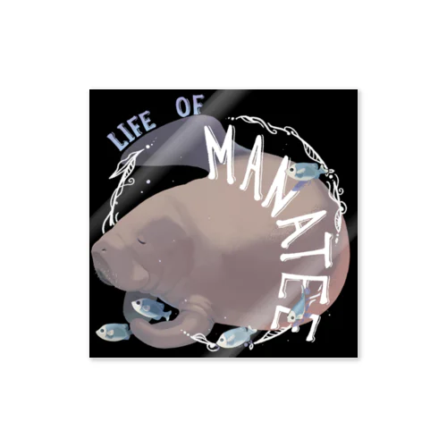Life of Manatee ライフ・オブ・マナティー　：お魚と遊ぶ Sticker