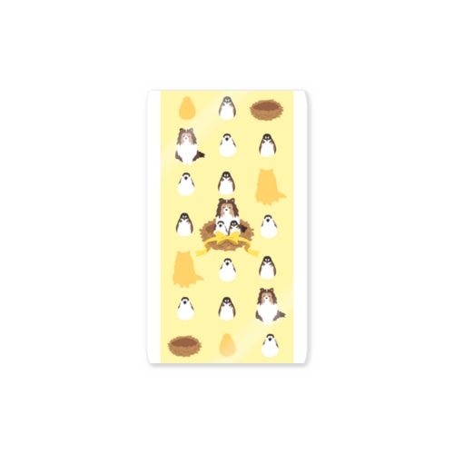 シェルティ×十姉妹 Sticker