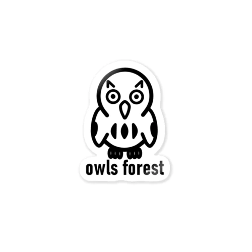 owls forest Sticker