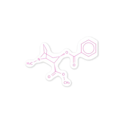 コカインの分子構造 ステッカー