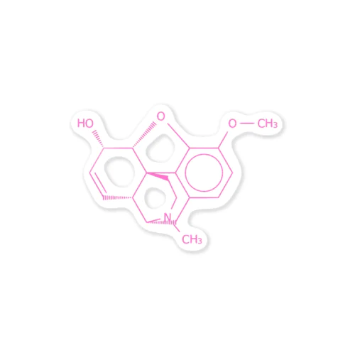 コデインの分子構造 Sticker