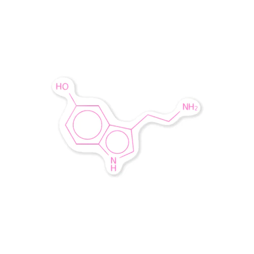 セロトニンの分子構造 ステッカー