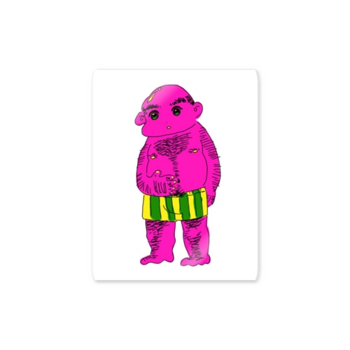 ピンクのおっさんステッカー Sticker