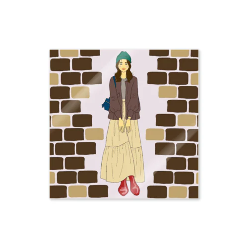 chocolate-brown brick ステッカー