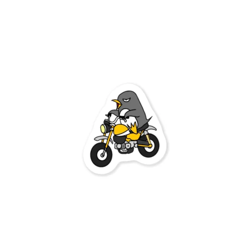バイクとペンギン Sticker