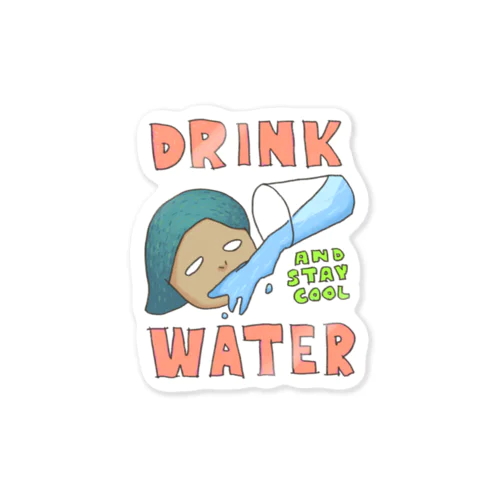 水飲んでクール Sticker