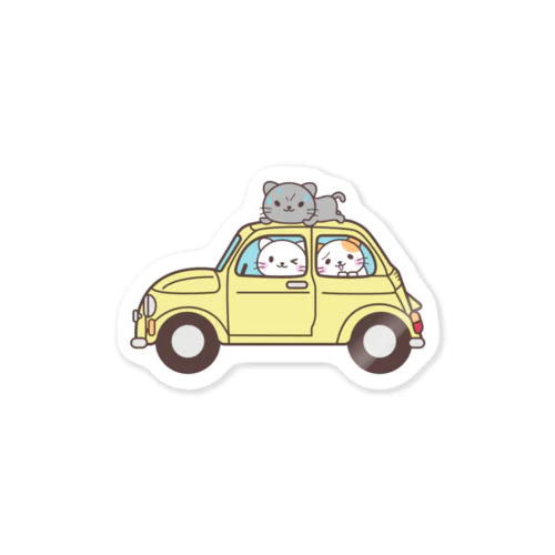 ドライブにゃんこ Sticker