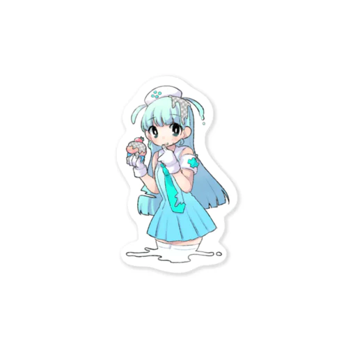 けーきもぐもぐハルシオンちゃん Sticker