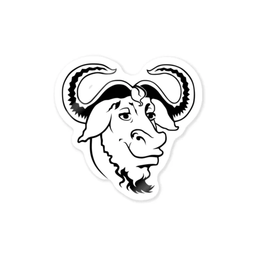 GNU の頭 Sticker