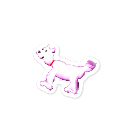 REAL PINK DOG Sticker