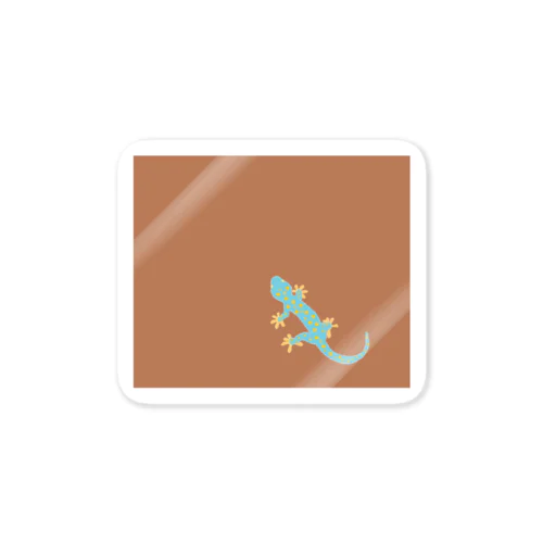 赤ちゃんヤモリ（チョコレート色）Baby Gecko (Chocolate) Sticker