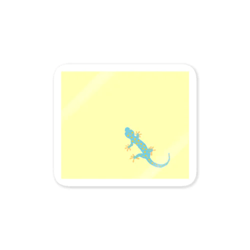 赤ちゃんヤモリ（レモン色）　Baby Gecko (Lemon) Sticker