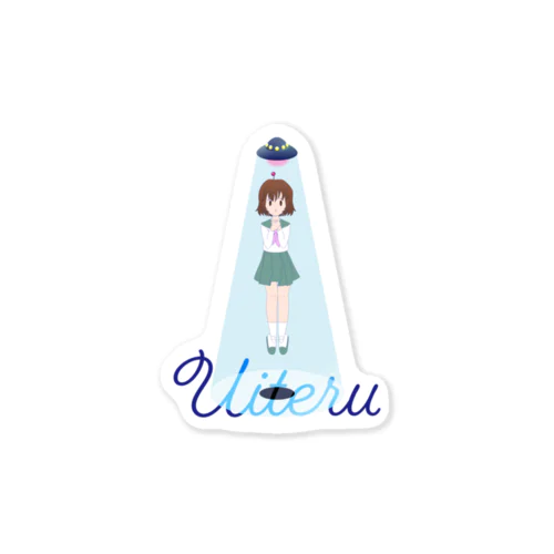 浮いてる女の子 Sticker