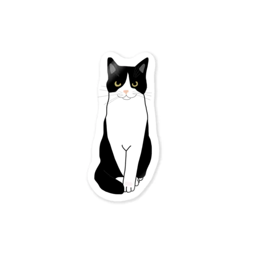 お利口さんのハチワレちゃん Sticker
