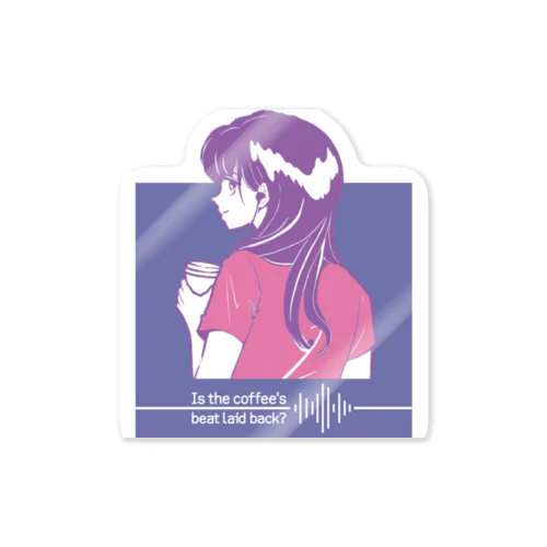 Coffee Beat Sticker[Blue] Sticker