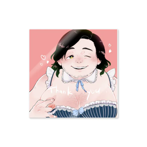 女装デブ男子 Sticker