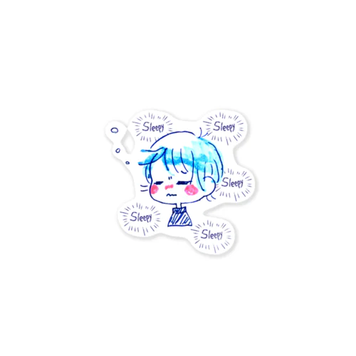 とても眠い人 Sticker