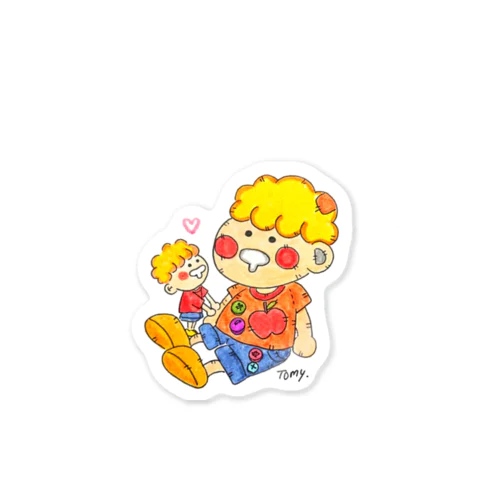 満腹太郎くんとぬいぐるみ Sticker