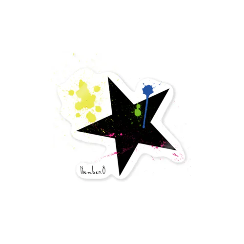 BIG STAR（星柄）ペイント 스티커