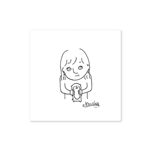 髙部さんとカワウソ Sticker