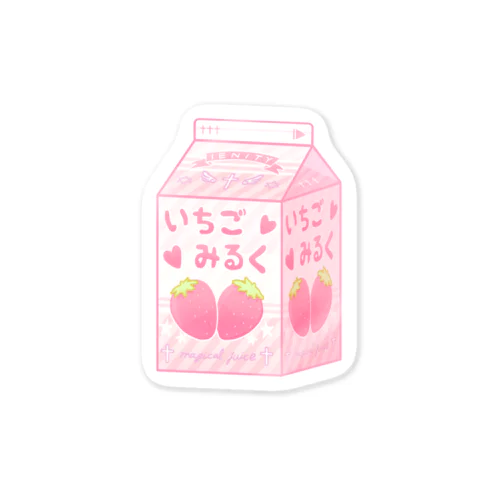 【IENITY】いちごみるくステッカー Lサイズ Sticker