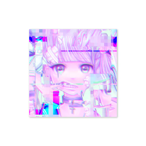 【IENITY】くそくらえ #Glitch ステッカー Sticker