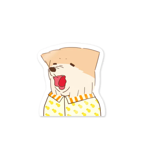 あくび犬 Sticker