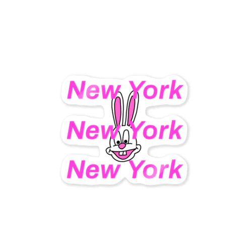 New York rabbit Sticker
