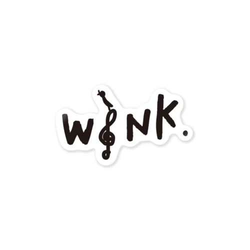 wink（BLACK） ステッカー