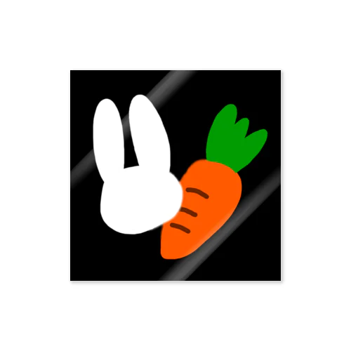 Carrot＆rabbit ステッカー Sticker