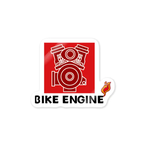 バイクのエンジン Sticker