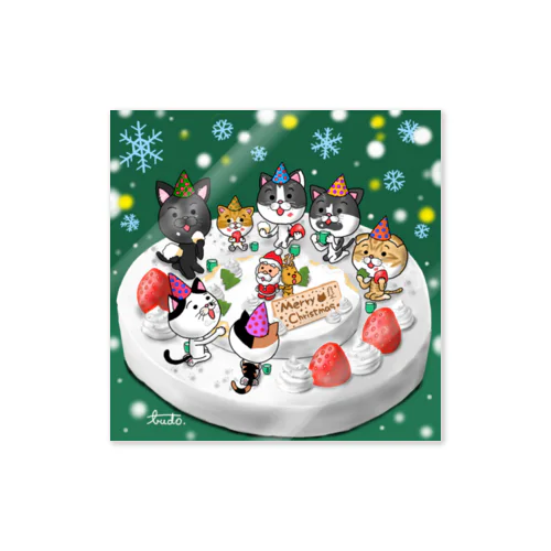 ブドウのクリスマスパーティー Sticker